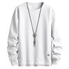 [EASTEMPO] Men's Trainer Spring Long Sleeve Fashionable Relaxing Plain Color Casual Large Size (JP, Alphabet, 3XL, White)