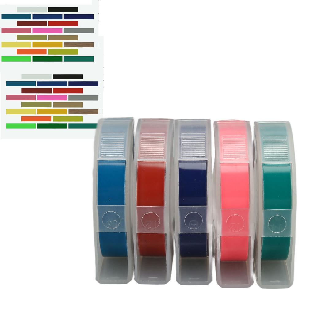 5 шт. 3D-ленты для тиснения этикеток шириной 9 мм и длиной 9,8 футов с термопереносом и автоматической идентификацией этикеток