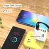 Многопортовое зарядное устройство 200 Вт: 3 USB + 3 PD, Быстрое зарядное устройство 6-в-1 для мобильных телефонов, 5 В/2,4 А, Стандарты ЕС/США/Великобритании