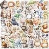 50Pcs 3D Animal Stickers for DIY Laptop Decor Koala Penguin DIY Sticker for Notebook Stationery