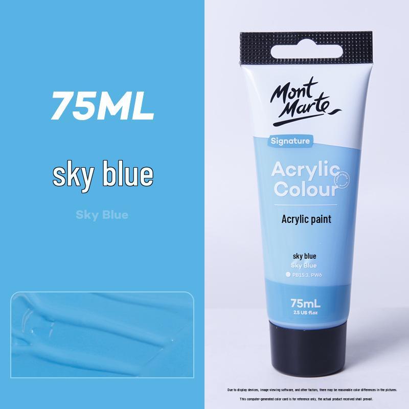 Montmartre 75ml Waterproof Non-Fading Acrylic Paint Set: Perfect for Children’s Textiles and Art Projects, Sunscreen Formula