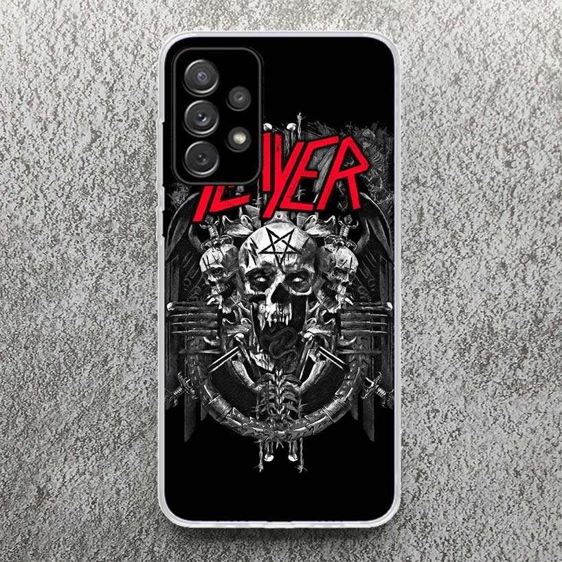 Мягкий чехол с принтом хэви-метал рок-группы Slayer для телефонов Samsung A52 A50S A51 A42 A23 A22 A12 A41 A31 A21S A40 A30S A20E A10