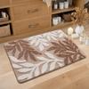 Absorbent Bathroom Mat Plant and Flower Thickened Doormat Non Slip Fluffy Bathroom Mat Quick Drying Home Rug Floral Home Decor