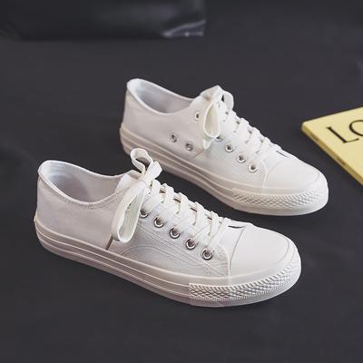 Полностью белые парусиновые туфли мужские и женские весенние парные низкие на плоской подошве вулканизированные туфли большого размера