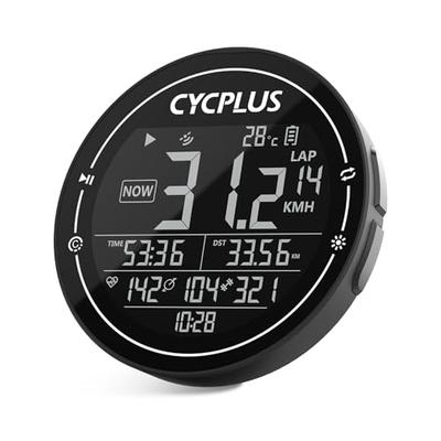 Велокомпьютер CYCPLUS GPS Велосипедный спидометр Большой экран Совместимость с датчиком ANT+ Синхронизация данных Strava
