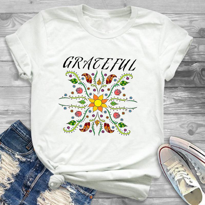 Sunflower Painting Flowers Womens Female Graphic T Shirt Women 90S Harajuku Kawaii Fashion T Shirt Streetwear