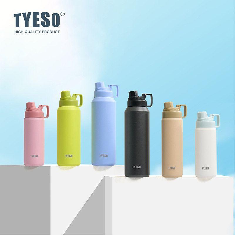 Tyeso New Stainless Steel Portable Sports Bottle Large Capacity Thermos Cup Outdoor Portable Frosted Water Cup