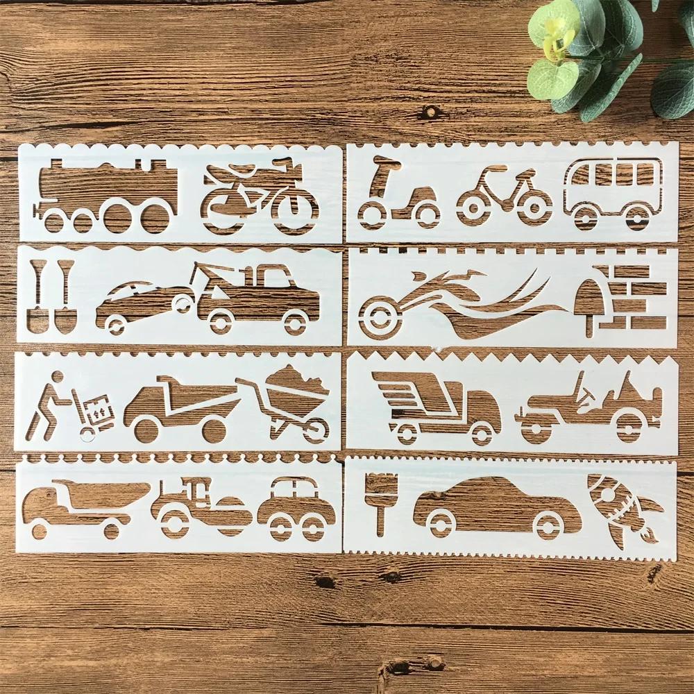 8Pcs/Set 18cm Alphabet Letters DIY Layering Stencils Painting Scrapbook Coloring Embossing Album Decorative Card Template