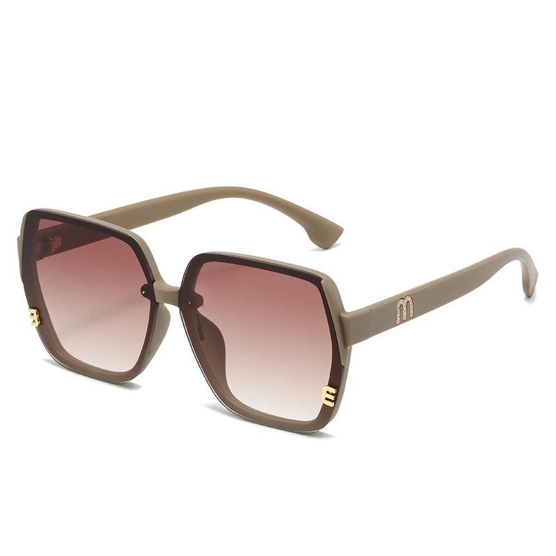 Брендовые Солнцезащитные Очки Женские Квадратные Классические Большая Рама Модные Мужские Прямоугольные Дизайн с Буквами Ретро Солнцезащитные Очки UV400