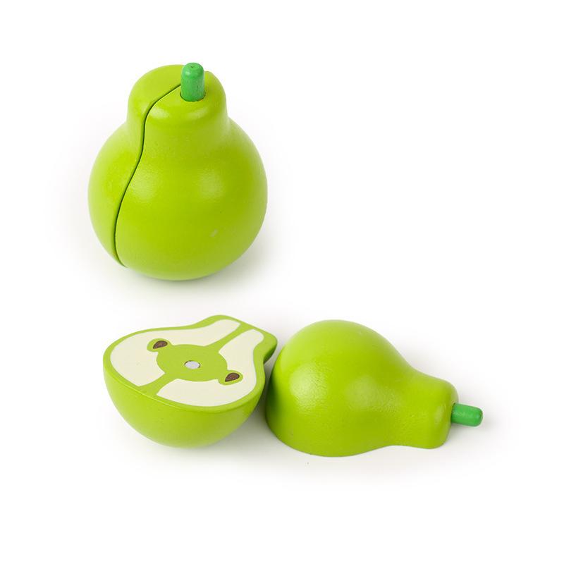 Wooden Toy Cutting Fruit Vegetables Food Pretend Play Simulation Kitchen Role Play Early Education Toys for Children Kids