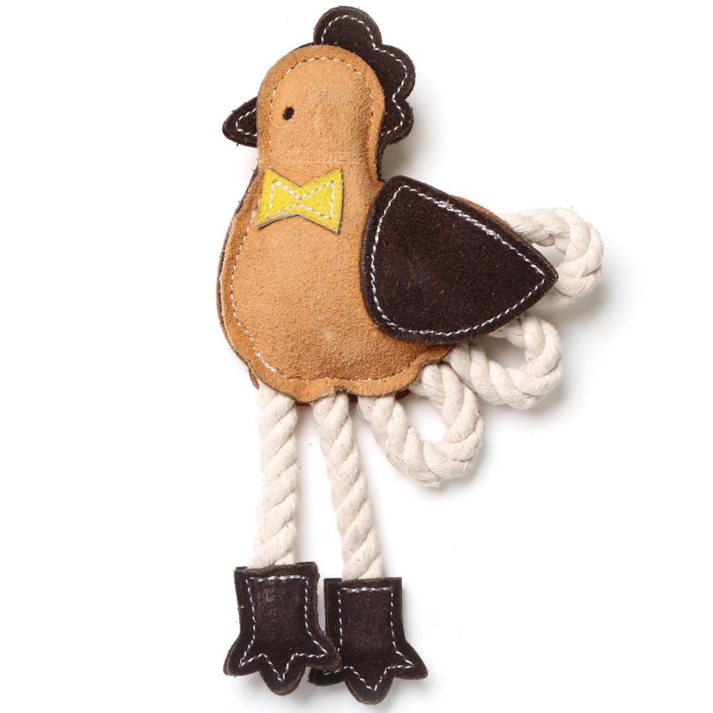 doggyman Игрушка-зубная щетка из коровьей кожи Kukku