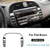 Central Control Button Real Soft Carbon Fiber Sticker LHD RHD For Fiat Bravo 2006-2011 2012 2013 2014 2015 2015 2016 2017 2018