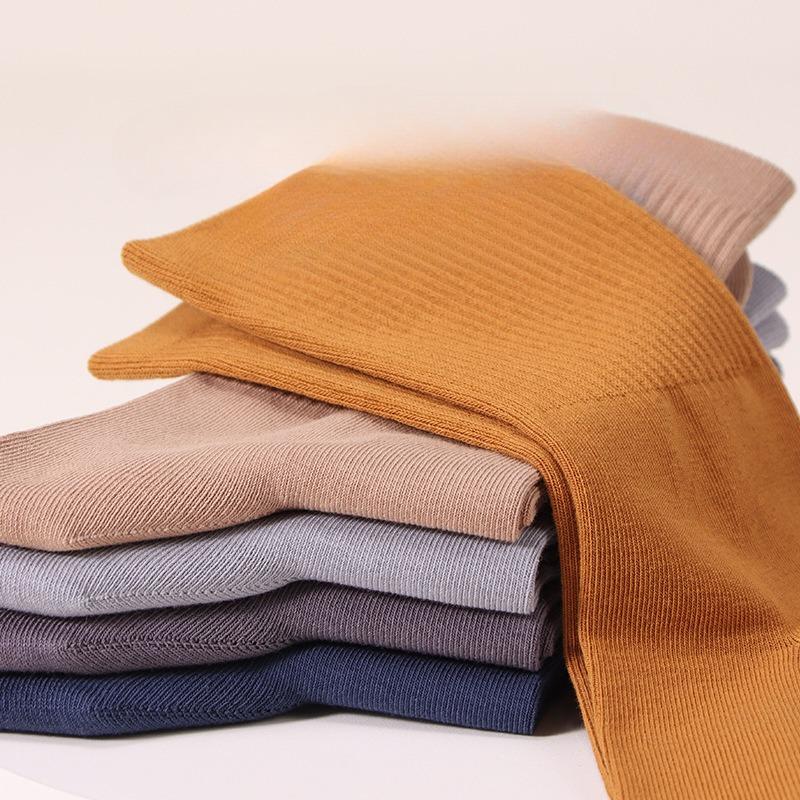 Men's Autumn and Winter Simple Sports Socks, Gaobang Antibacterial and Anti-pilling Men's Mid-calf Socks, Plain Men's Socks