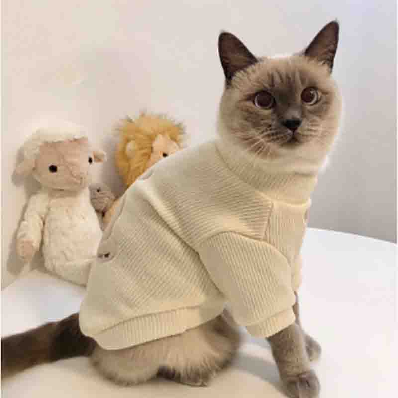 Одежда для кошек, тонкая дышащая британская короткая американская короткая весенне-осенняя одежда для домашних собак, котят, котят, для предотвращения выпадения волос