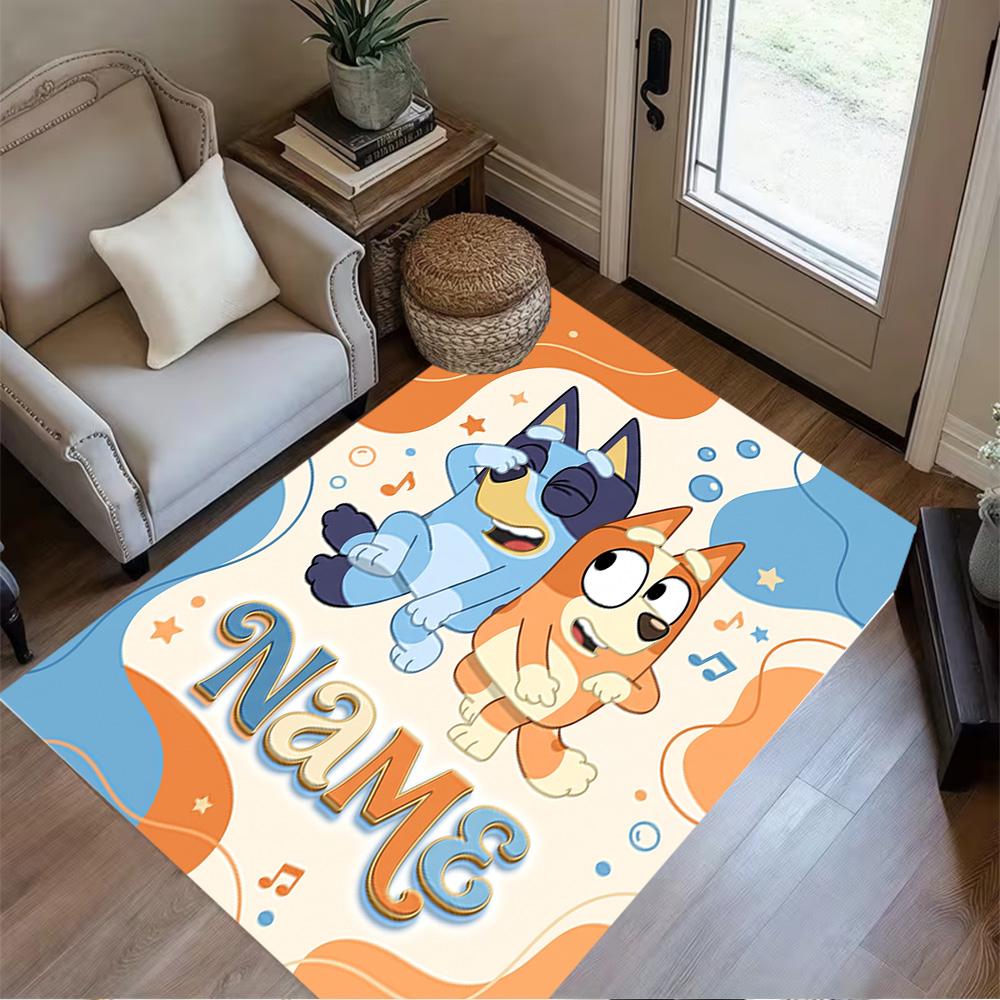 Happy Birthday Celebration Customizable Name Floor Rug Office Rug Suitable for Bedrooms Balcony Entryway Playrooms Anti-slip Rug Decorate Offices