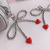 1 шт. милый бант имитация жемчуга брелки для телефона чехол для женщин красное сердце сумка кулон мобильный телефон цепочка Kpop ювелирные изделия