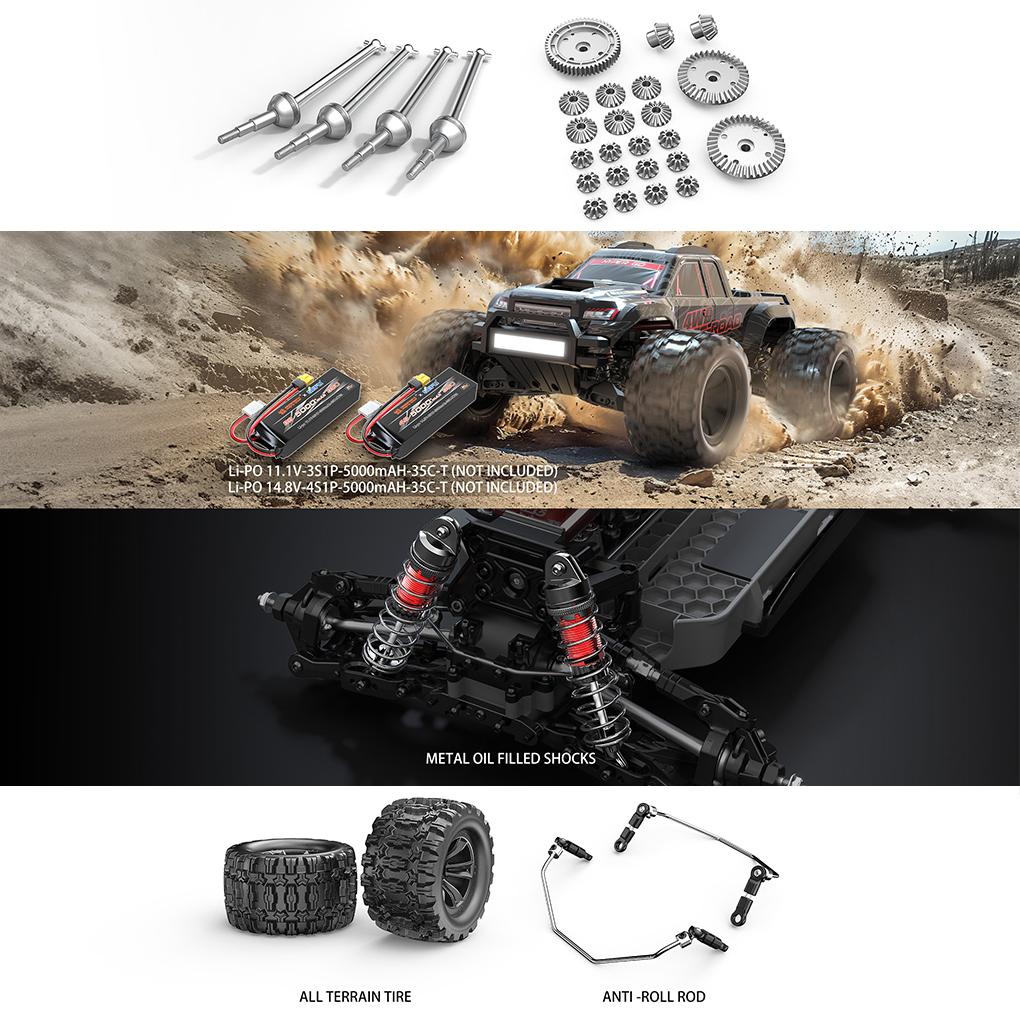 1/10 MJX Hyper Go 10208 V2 Машина на радиоуправлении Высокоскоростная Бесколлекторная Радиоуправляемая 4x4 Внедорожная Радиоуправляемая Дрифт-машина Игрушечная машина Модернизированная пар