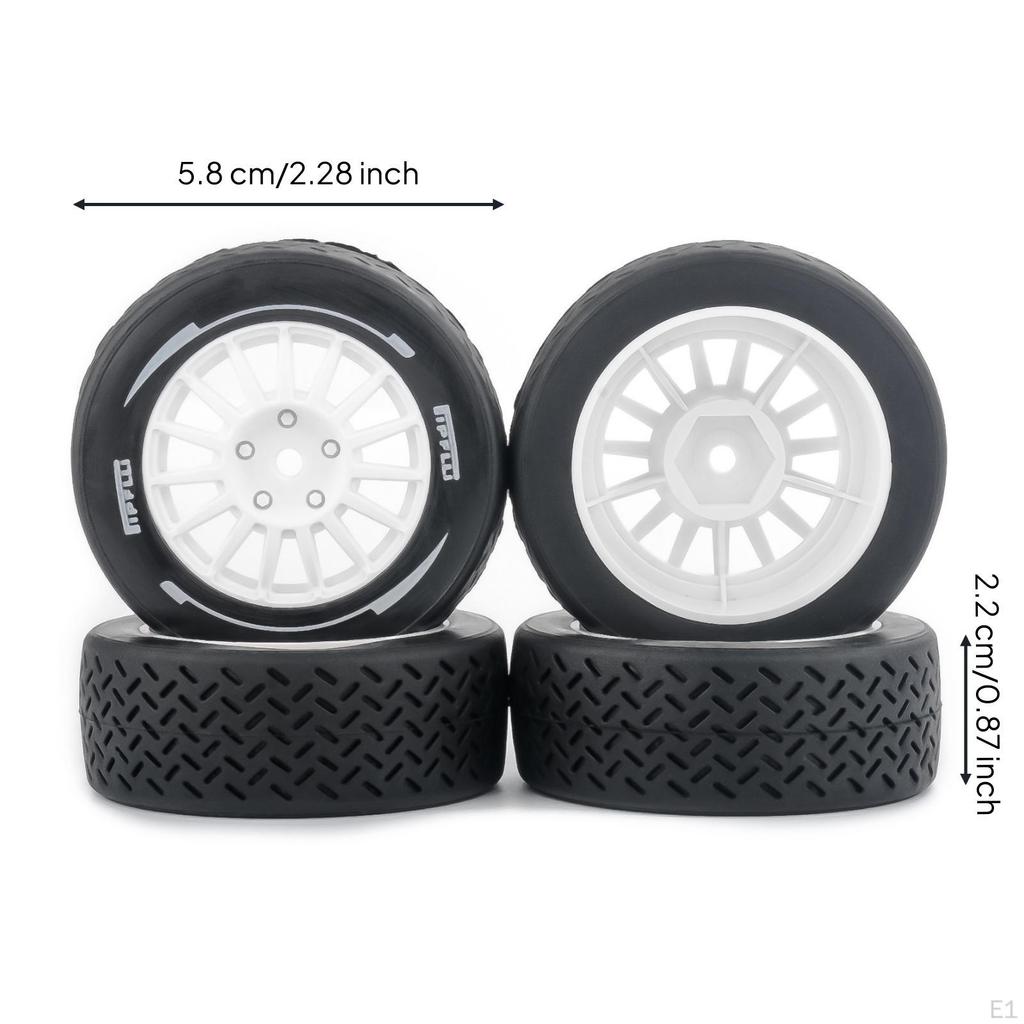 1/14 Scale RC Wheel Non-Slip and Tire Set Long-Lasting for Hobbyists