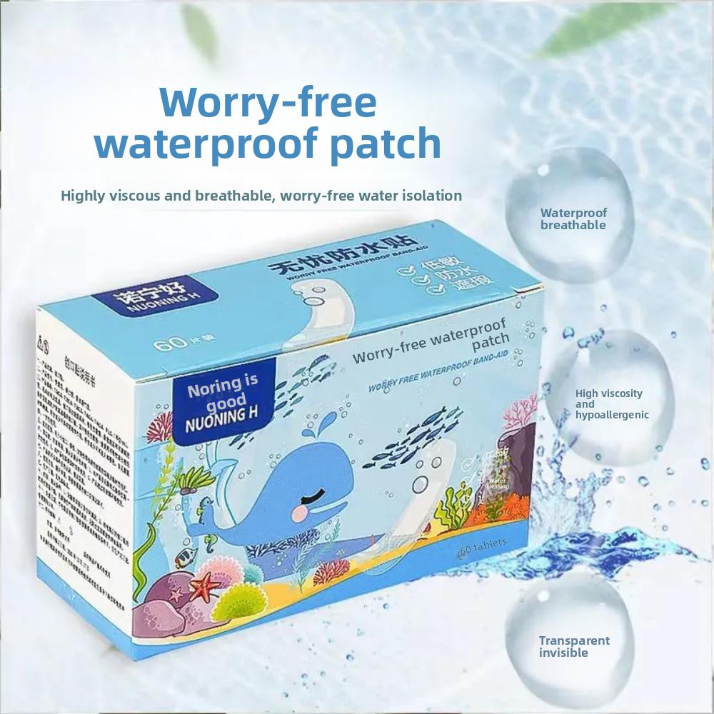 60Pcs Anti-friction Waterproof Sticker Transparent Foot Patch for Children Bathing Swimming