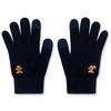 SNOOZY Gingerbread Man Embroidered Wool Knit Gloves Navy