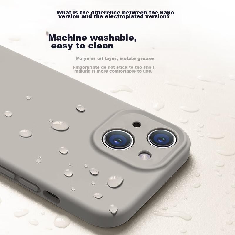 IPhone 14 Case, IPhone 14 Protective Cover, Full Lens Protection, Liquid Silicone, Ultra-Thin, Shockproof, Simple Soft, Titanium Gold Color