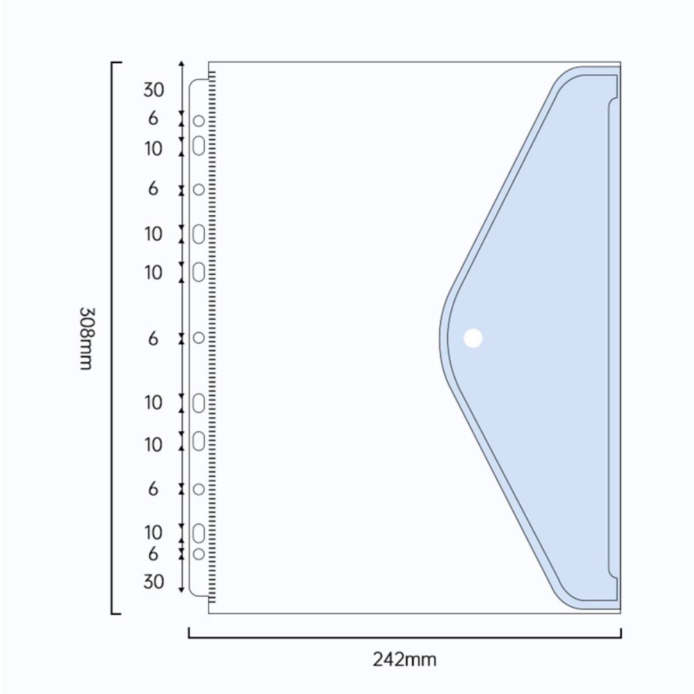 Multi-functional Loose-leaf Design File Folder Set PP Waterproof Document Organizer Test Paper Storage Clip Students