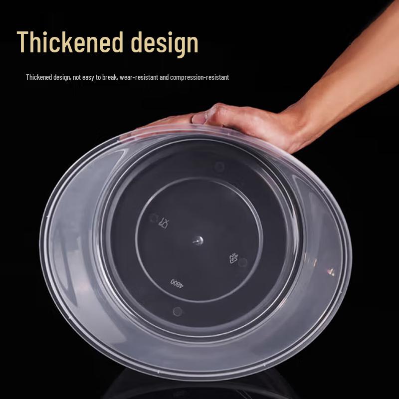 Xin Yun Fa 3500ml Disposable Round Food Containers - 90 Pack