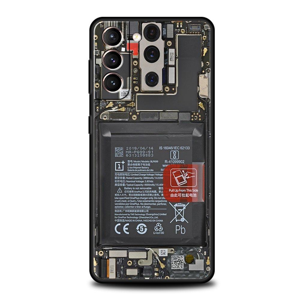 Чехол-накладка с рисунком печатной платы для Samsung Galaxy S26 S25 S24 S23 S22 S20 S21 FE Ultra S25 Edge Plus Мягкий ТПУ корпус