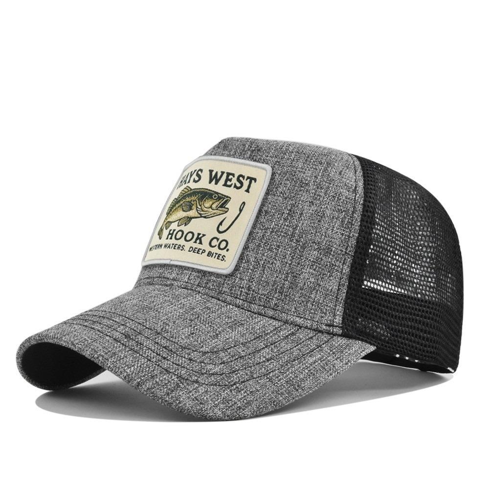 High Quality Outdoor Fishing Snapback Embroidery Design Mesh Hat Fishing Trips