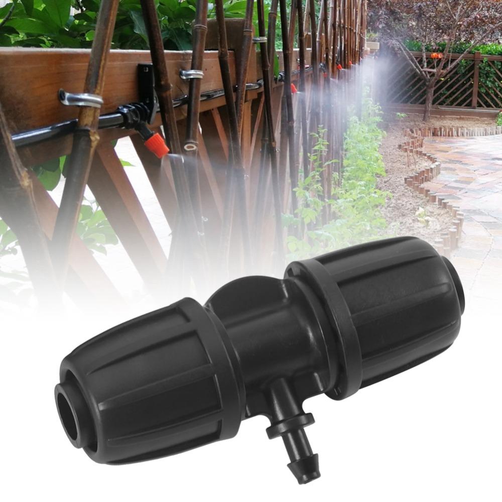 25PCS Black Drip Irrigation Reducing Tee POM 1/2 To 1/4 Inch Drip Fitting Greenhouse Watering