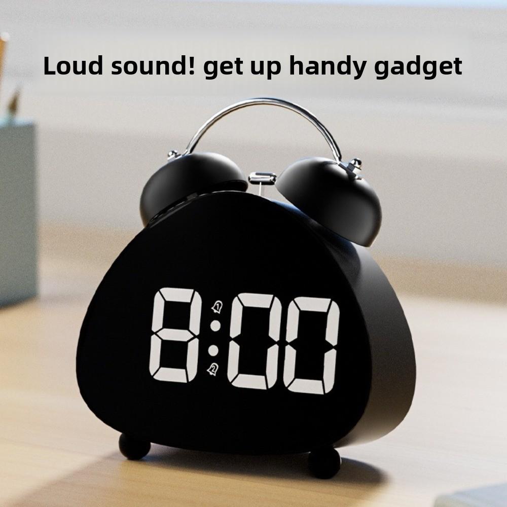 Super Loud Sound Digital Alarm Clock Mechanical Ringing Electronic Clock Students Use