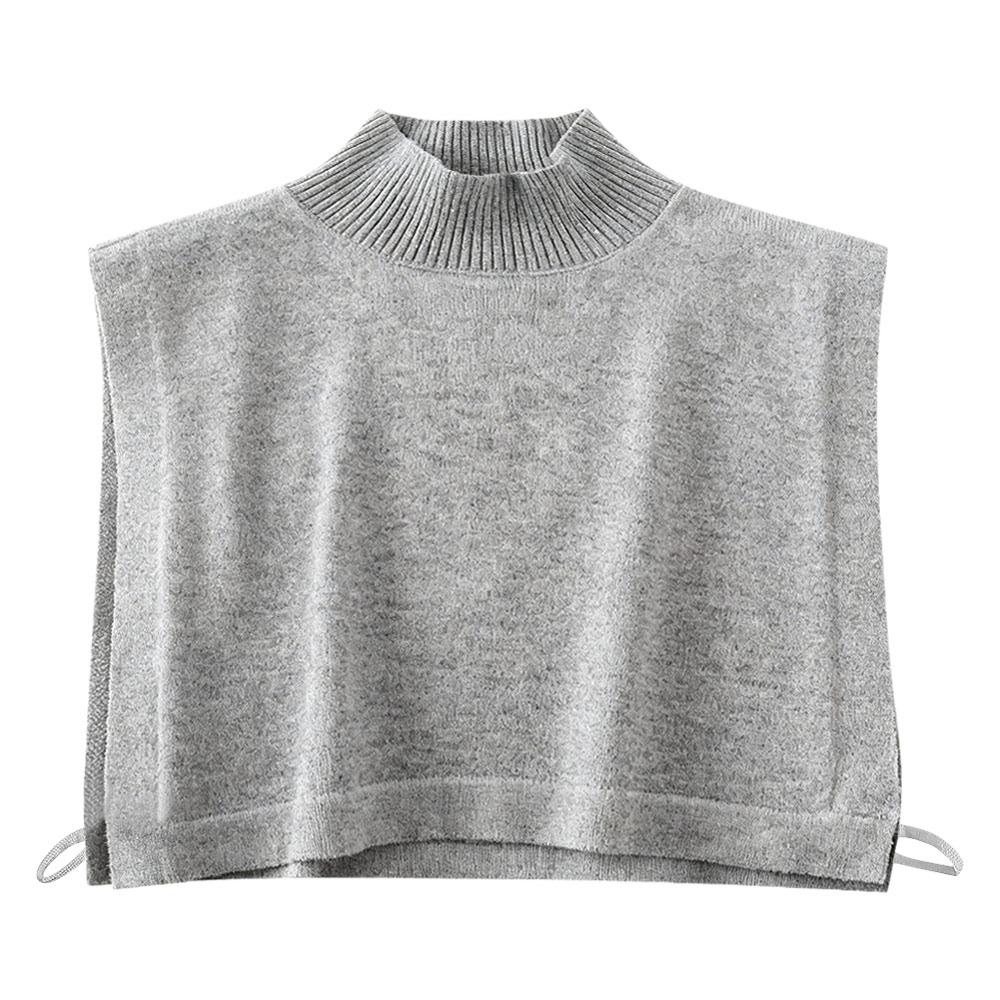 Adjustable Winter Sweater False Collar Solid Color Blouse Top Winter Season Clothing Accessories