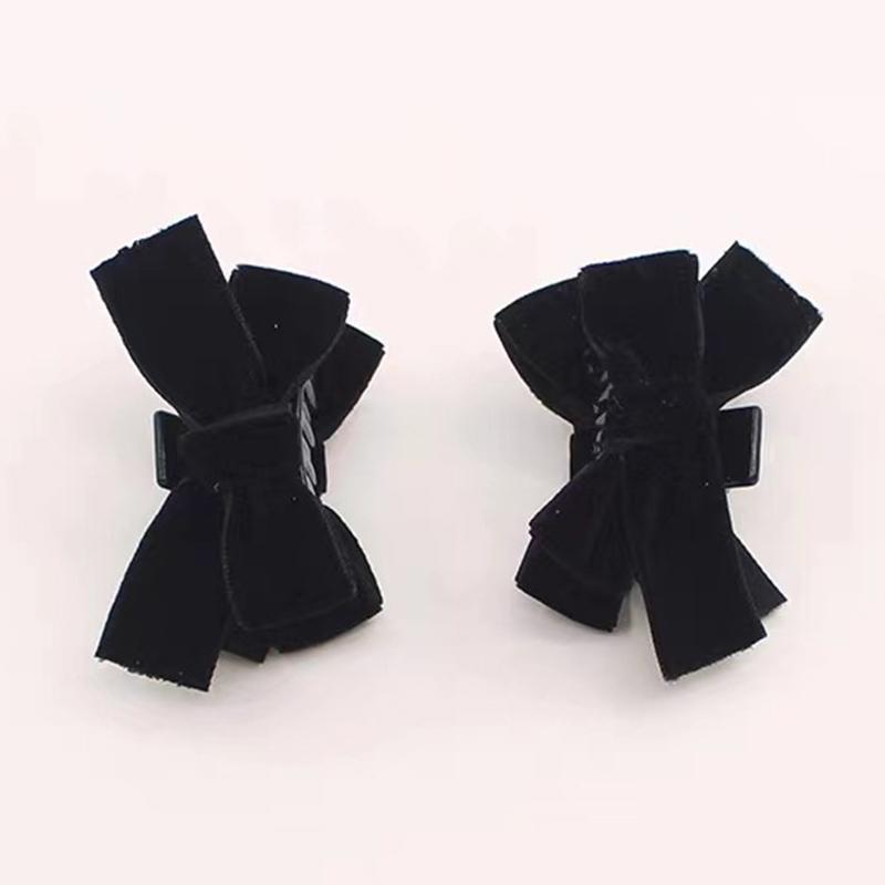 1Pc Sweet Bow Small Hair Claw Clip Princess Velvet Bow Hair Clip Claw Clamp Headwear Girls Women Korean Hair Accessories