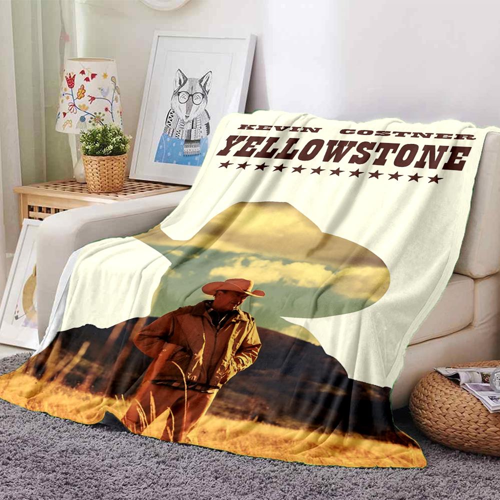 Yellowstone Theme Printed Blanket - Perfect for Couch, Bed, Travel & Outdoor Use | Machine Washable, Cozy & Durable.