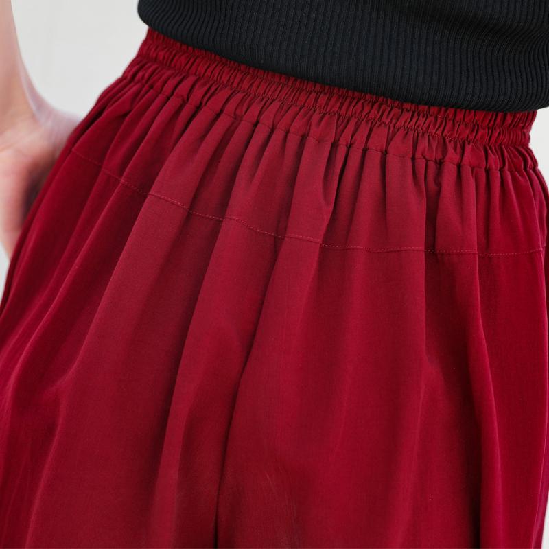 Сплошной цвет, эластичная талия, широкие брюки, женские летние повседневные свободные брюки с высокой талией, большие размеры