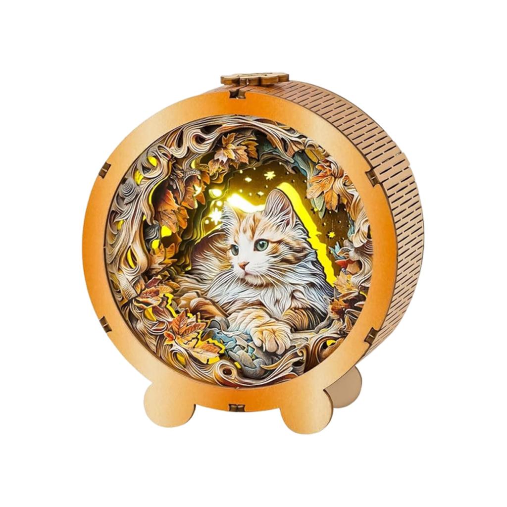 Деревянные пазлы 3D Ночник (Мир Динозавров) DIY поделки для взрослых 3D деревянные пазлы ночник для семьи и друзей