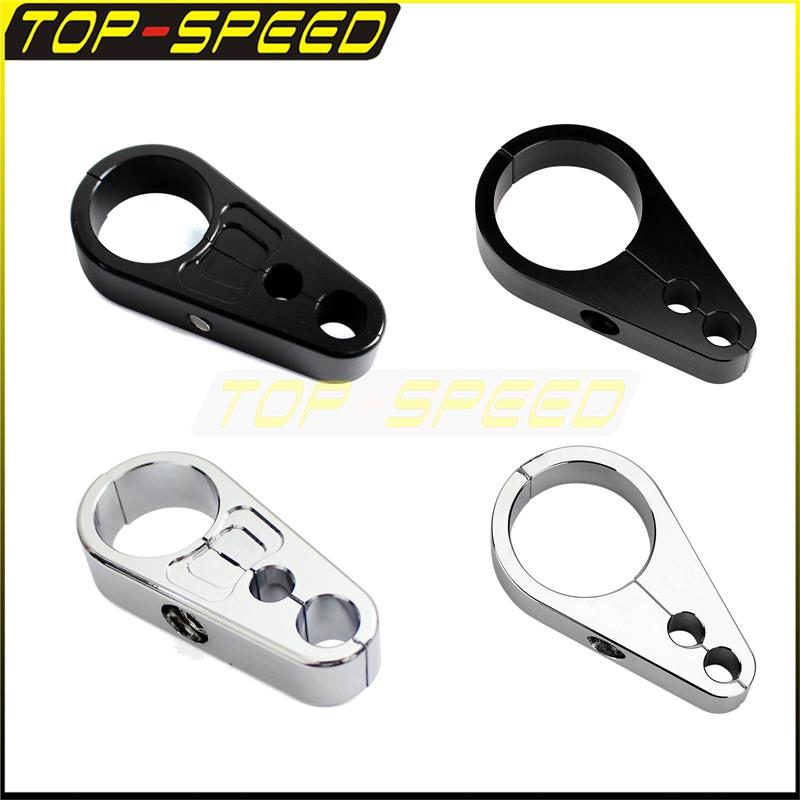 Motorcycle Front Brake Lines Hose Clamp Cafe Racer 25mm 1" Dual Holes Brake Clutch Throttle Cable Wire Line Clamp Fixing Bracket