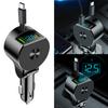 3 In 1 Car Charger Car Fast Charger Real-time Voltage Display Type-C Output Aluminum Alloy Material During Travels