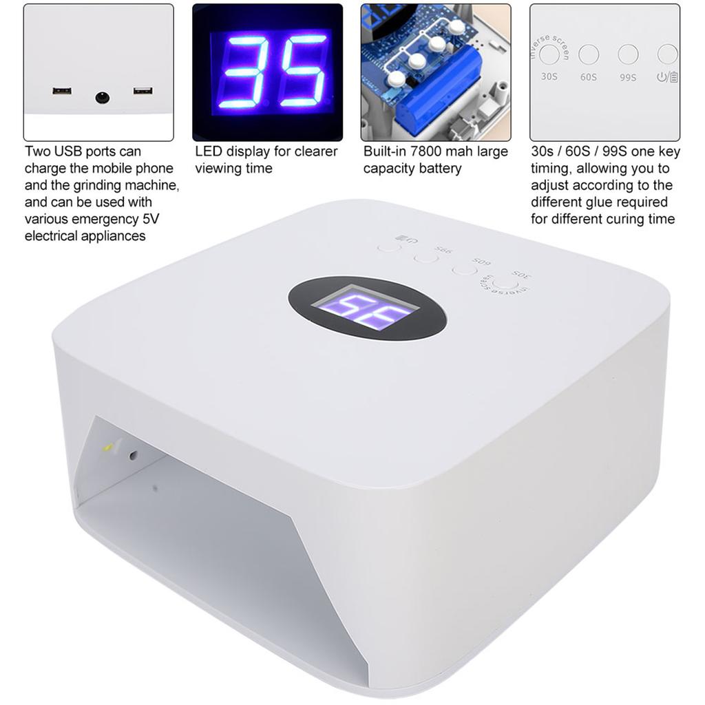 54W Intelligent Nail Art LED Lamp Dryer Multifunctional Gel Polish Curing UVLED Light Manicure Tool