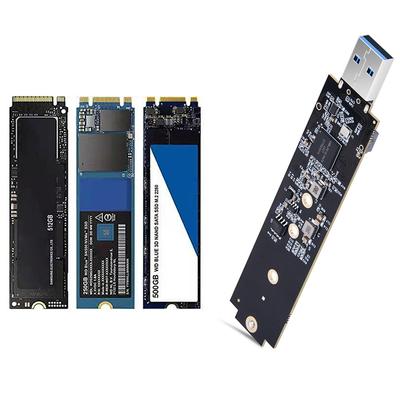 Устройство чтения жестких дисков PCIe с разъемом M Key, 10 Гбит/с, двухпротокольный NVMe SATA M2 SSD, поддержка UASP TRIM для SSD-накопителей M.2 2230 2242 2260 2280.