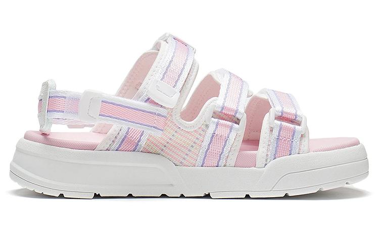 Li Ning Женские пляжные сандалии Coca Белые Розовые AGUS004-1