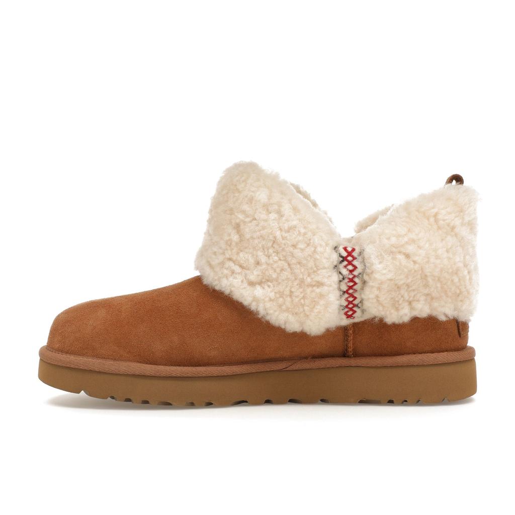 UGG Classic Ultra Mini Boot Heritage Braid Chestnut (Womens) Women Sneakers 1151750-CHE