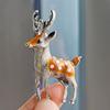 Fashion Dripping Sika Deer Brooch Female Niche High-End Pin Diy Animal Suit Corsage