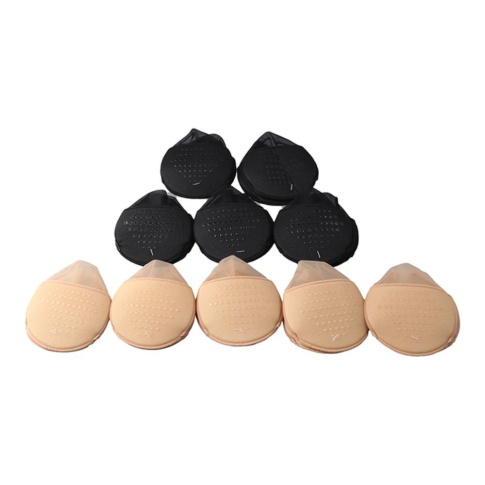 Silicone Dotted Anti-Slip Girls Forefoot Insoles Invisible Socks Women Hosiery Half Palm Socks