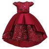 Embroidered Princess Short-Sleeved Tail Dress for Kids