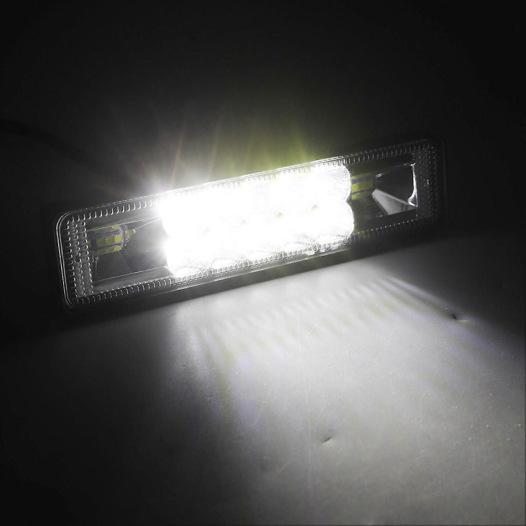 2Pcs LED Work Light Bar 12?85V 48W IP67 Waterproof 6000K Color Temperature for Off Road Truck Tractor Boat