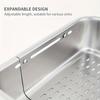Stainless Steel Telescopic Sink Drain Basket Perfect for Washing Fruits and Veggies