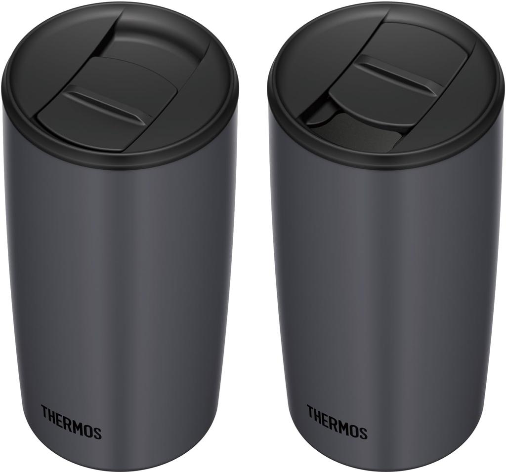 Thermos Vacuum Insulated Tumbler with Dark DGY Lid, 500ml, Gray, JDP-501