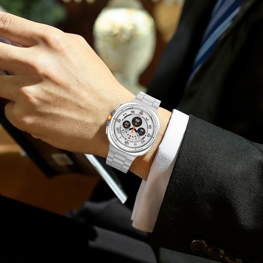 Нержавеющая сталь Ремешок Для Samsung Galaxy watch 8 classic 46мм 44мм 40мм Металлический ремень Звеньевой браслет correa Galaxy watch 8 Ремешки