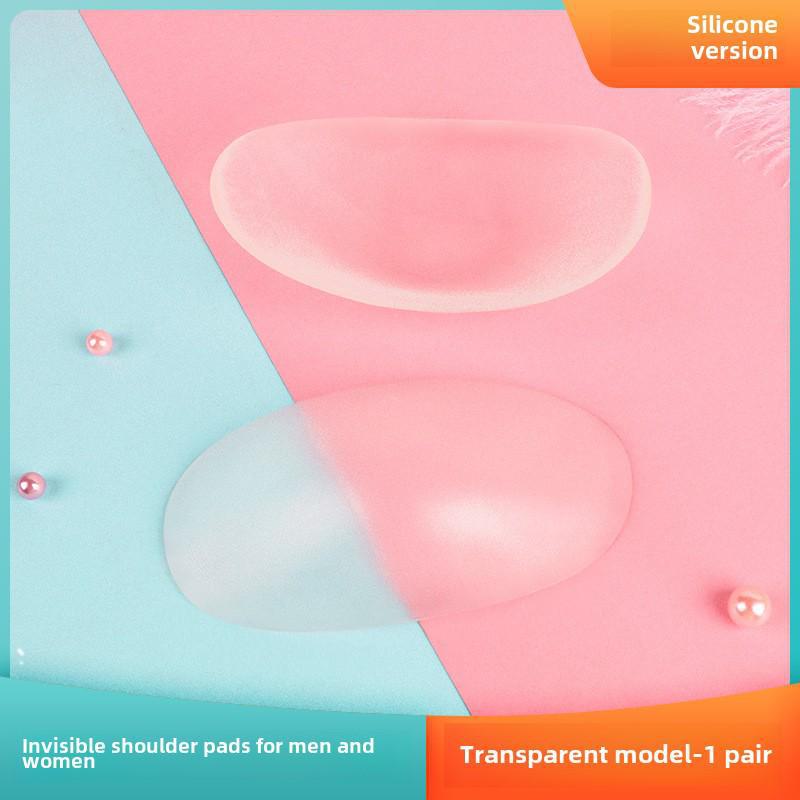 Beautiful Right-angle Silicone Shoulder Pads for Men and Women - Sponge Padding for Narrow Shoulders, Invisible, Anti-slip Stickers